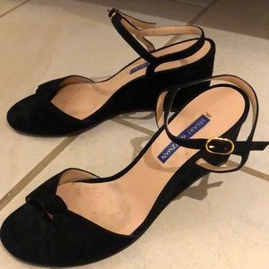 Suede black Stuart Weitzman wedges